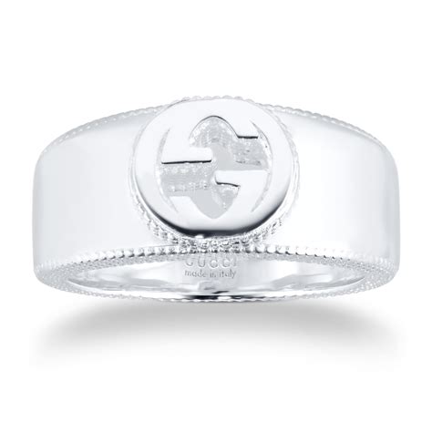 gucci interlocking g ring in silver